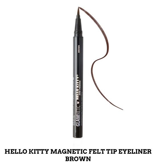 GLAMNETIC HELLO KITTY MAGNETIC FELT TIP EYE LINER - BROWN - Picture 1 of 10